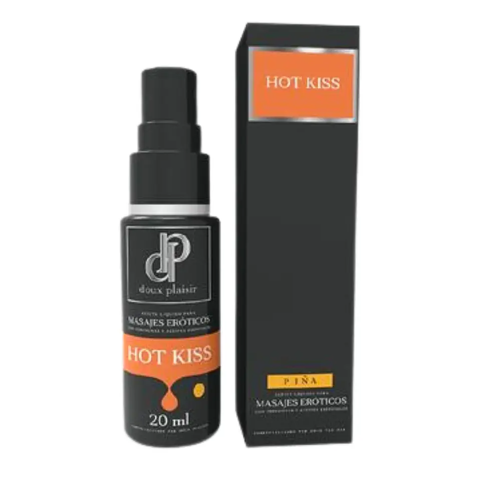 Hot Kiss Aceite Para Masajes Eróticos Piña 20 ml Doux Plaisir 1