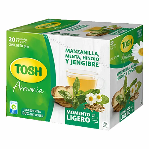 Infusión Aromática Momento Ligero 20 Unidades Tosh