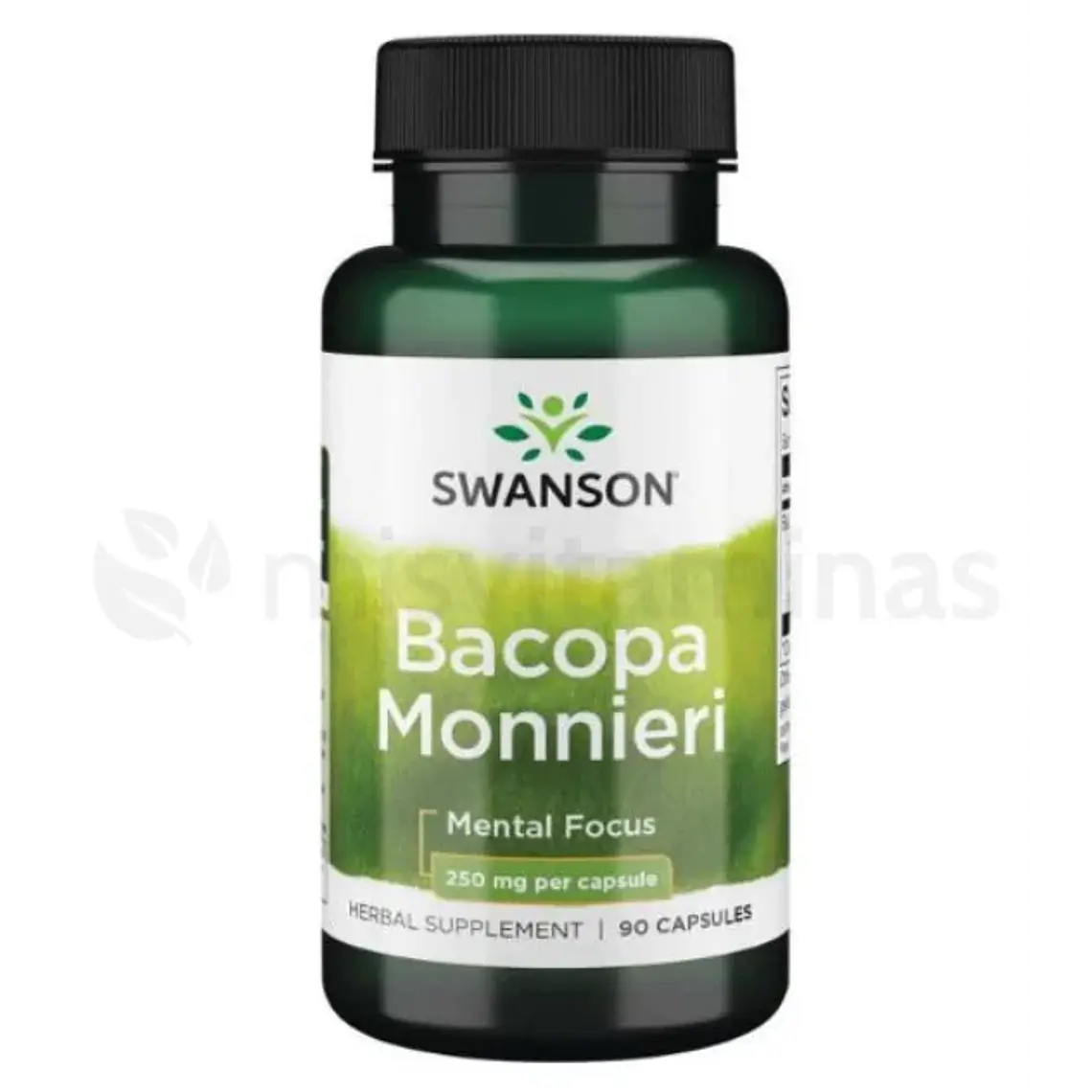 Bacopa Monnieri 250 mg Swanson 90 Cápsulas 1