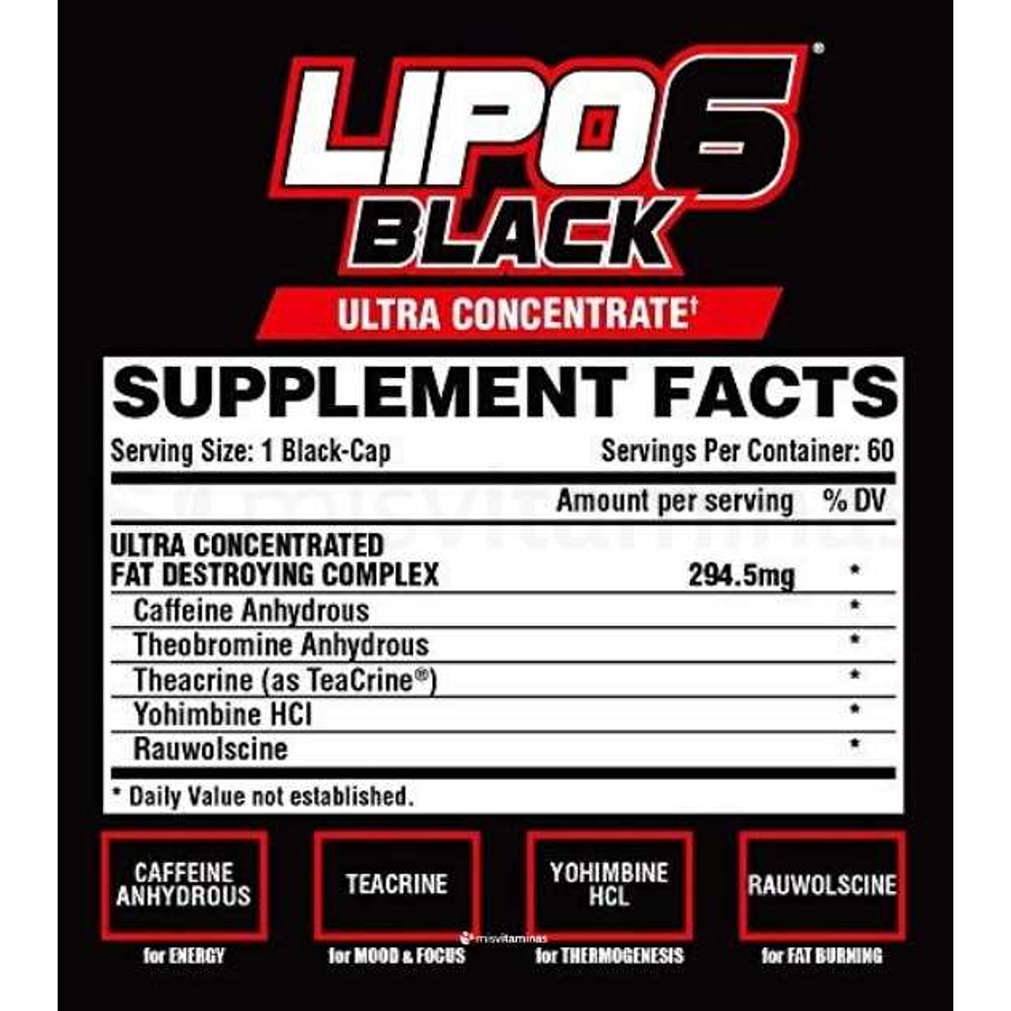 Lipo6 Black Ultra concentrate  60 Capsulas 2