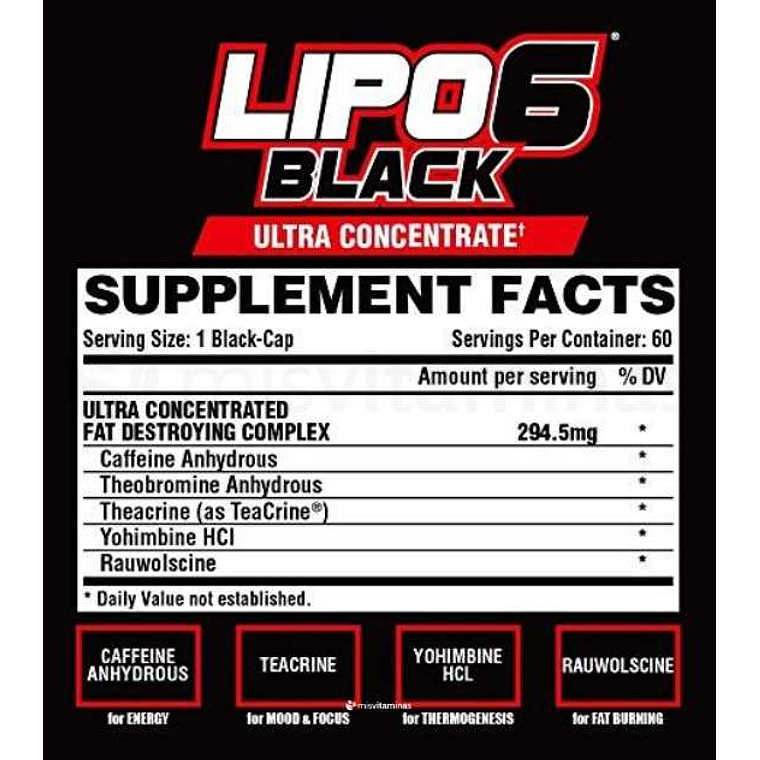 Lipo6 Black Ultra concentrate  60 Capsulas 2