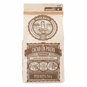 Cacao en Polvo Natural 250 g Mesa Baja