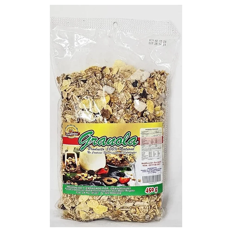 Granola Natural 450 g Viva Mejor 1