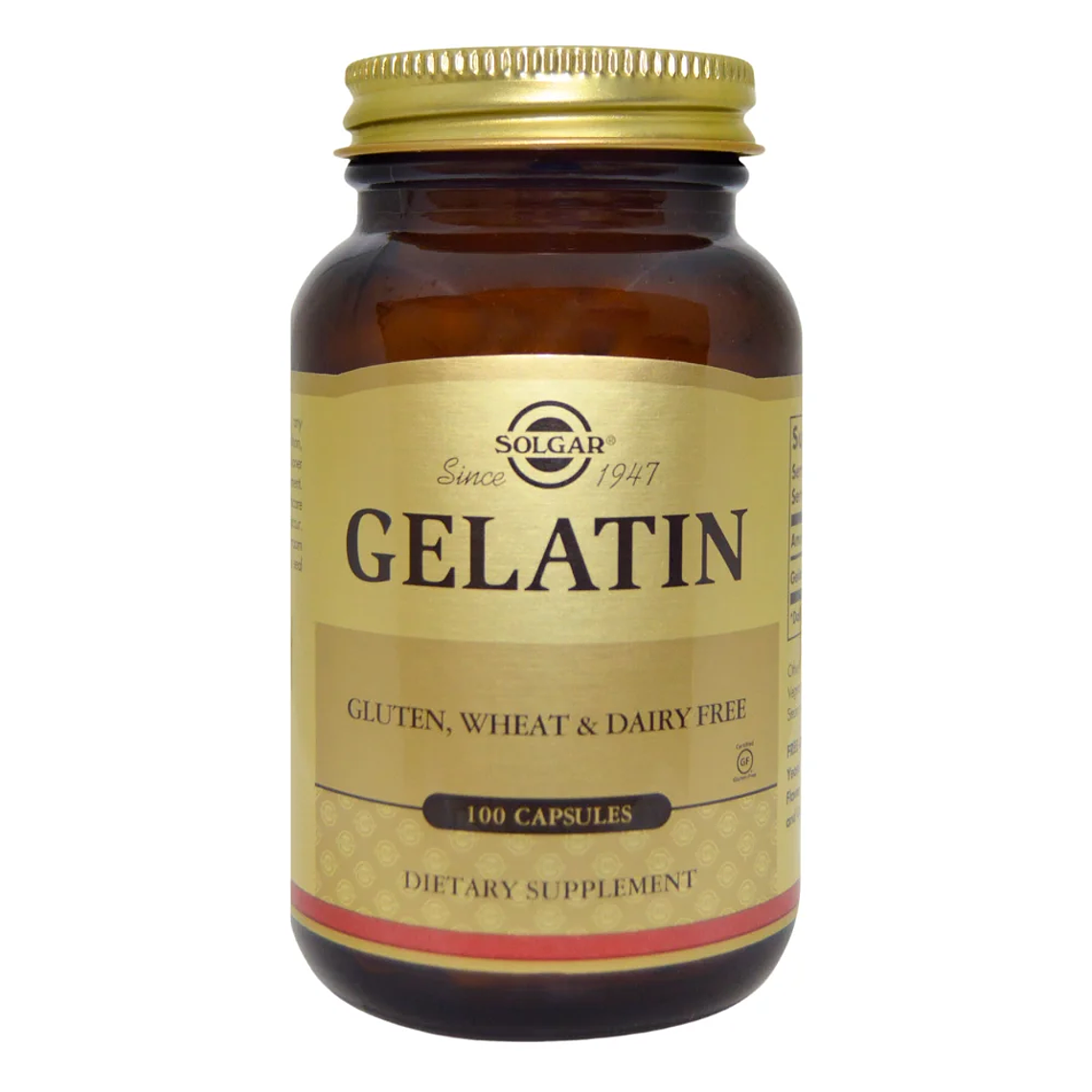 Gelatin 100 Cápsulas Solgar  1