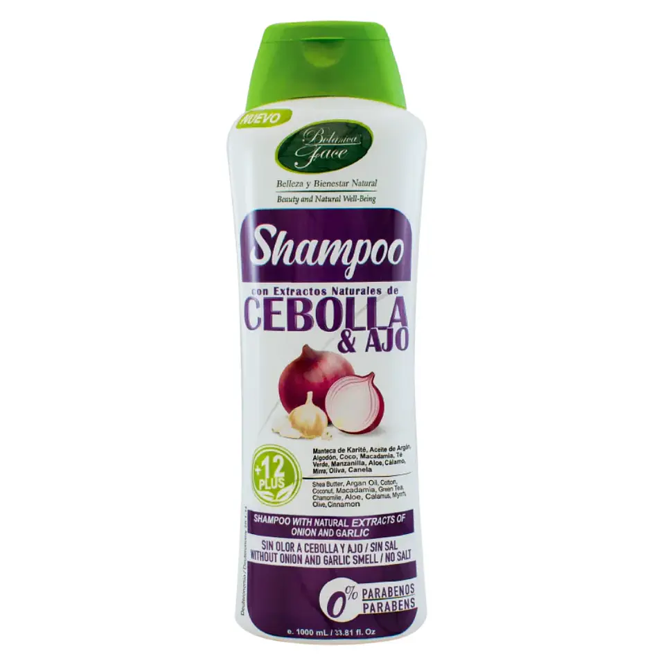 Shampoo Extractos Naturales de Cebolla y Ajo 500 ml 1