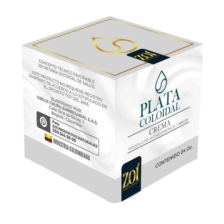 Plata Coloidal Crema 60 gr Zoí 1