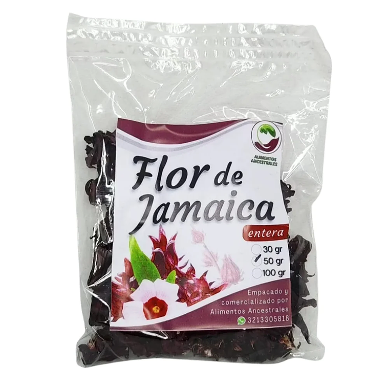 Flor de Jamaica 50 gr Alimentos Ancestrales 1