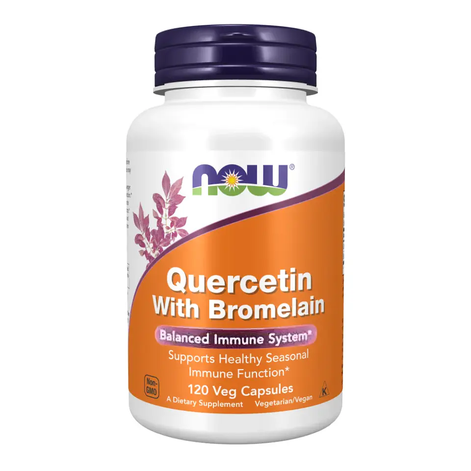 Quercetin with Bromelain 800 mg Now 120 Cápsulas 1