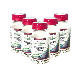 Combo Citrato de Potasio Bioacktives 90 Cápsulas 5 Unidades