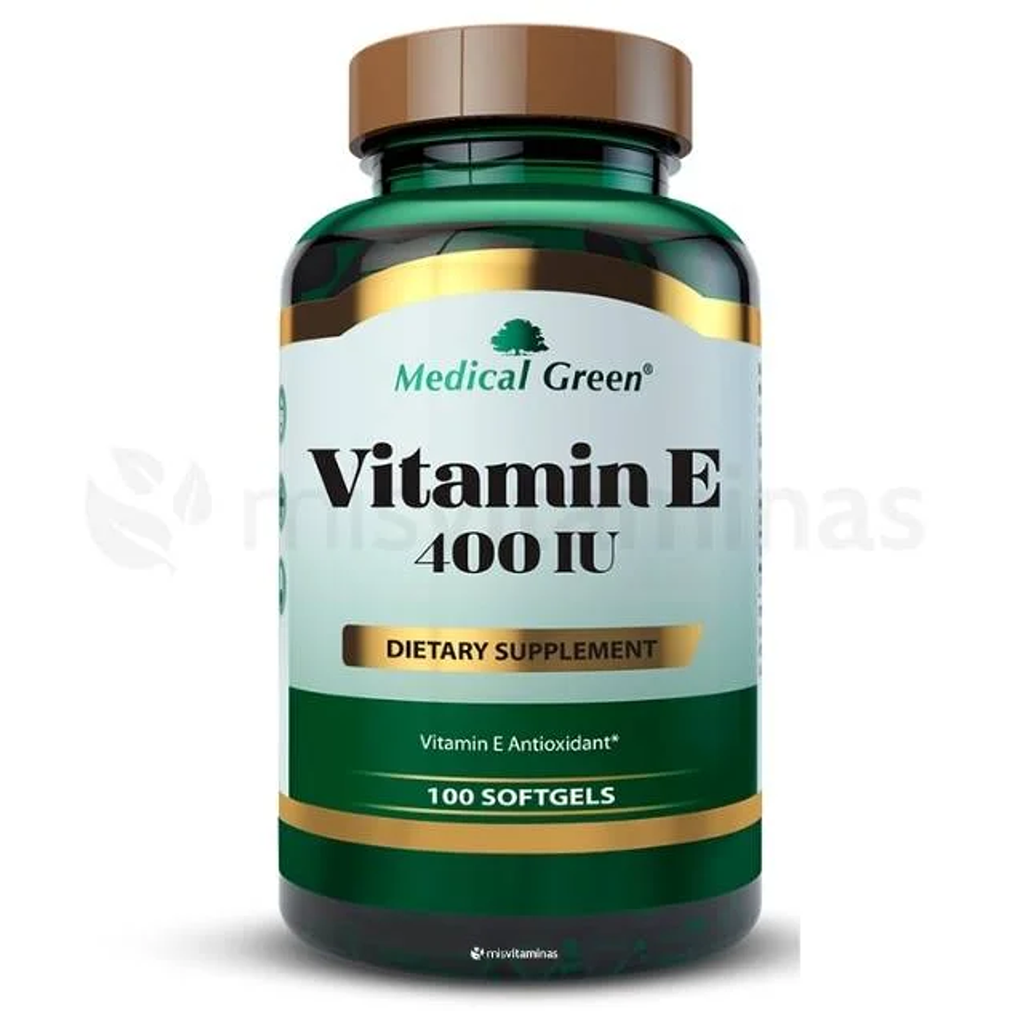 Vitamin E 400 IU Medical Green 100 Softgels 1