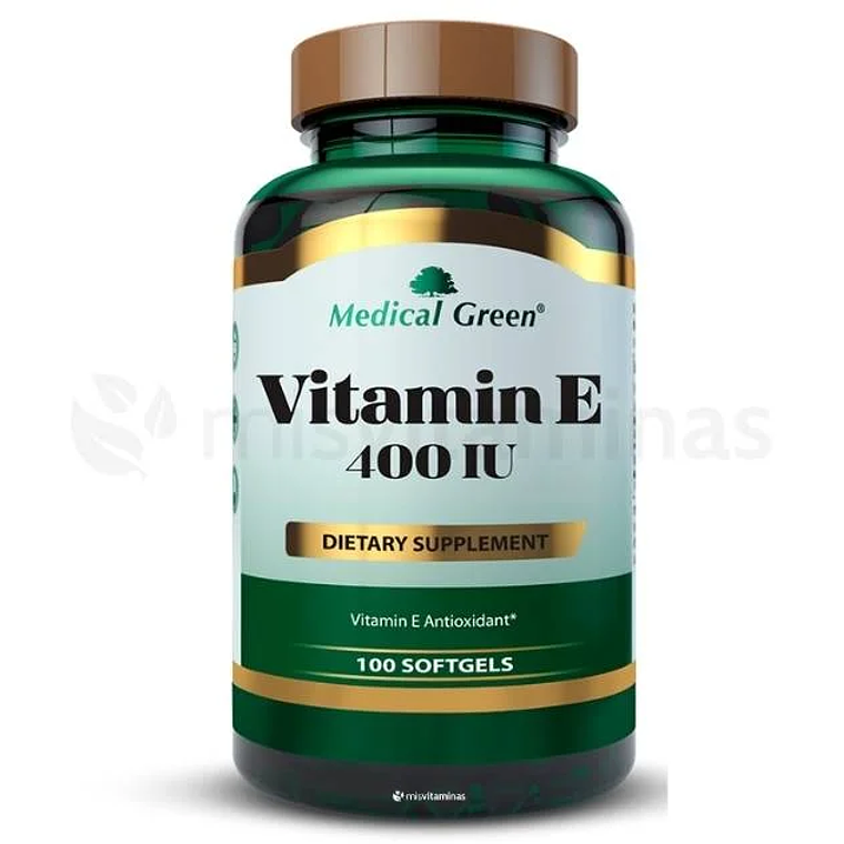 Vitamin E 400 IU Medical Green 100 Softgels 1