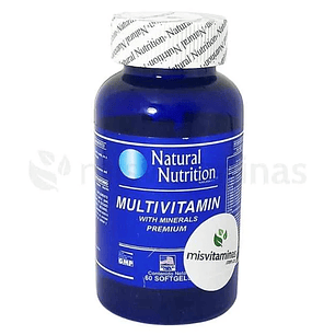Multivitamin With Minerals 60 Softgels Natural Nutrition 