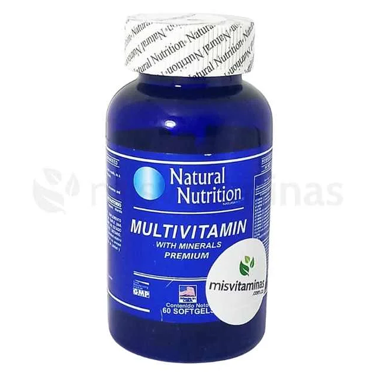 Multivitamin With Minerals 60 Softgels Natural Nutrition  1