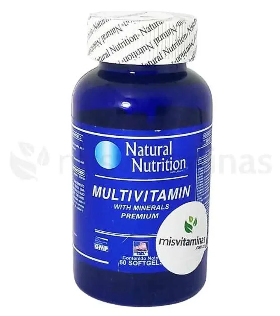 Multivitamin With Minerals 60 Softgels Natural Nutrition  1