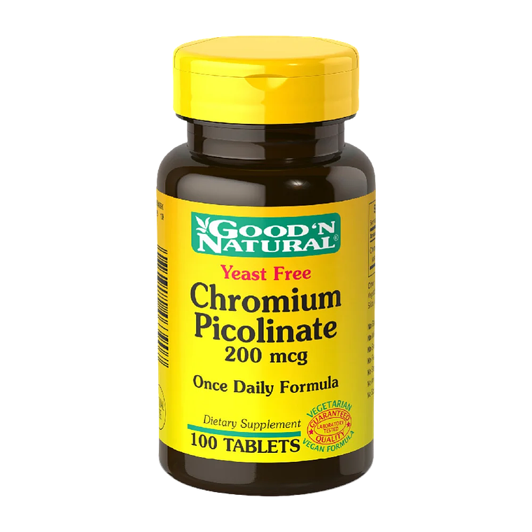 Chromium Picolinate 200 mcg 100 Tabletas Good'N Natural 1