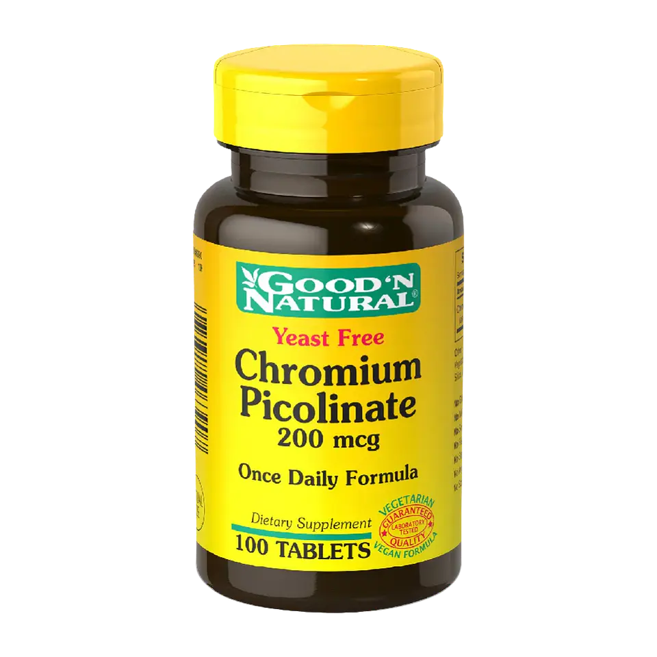 Chromium Picolinate 200 mcg 100 Tabletas Good'N Natural 1