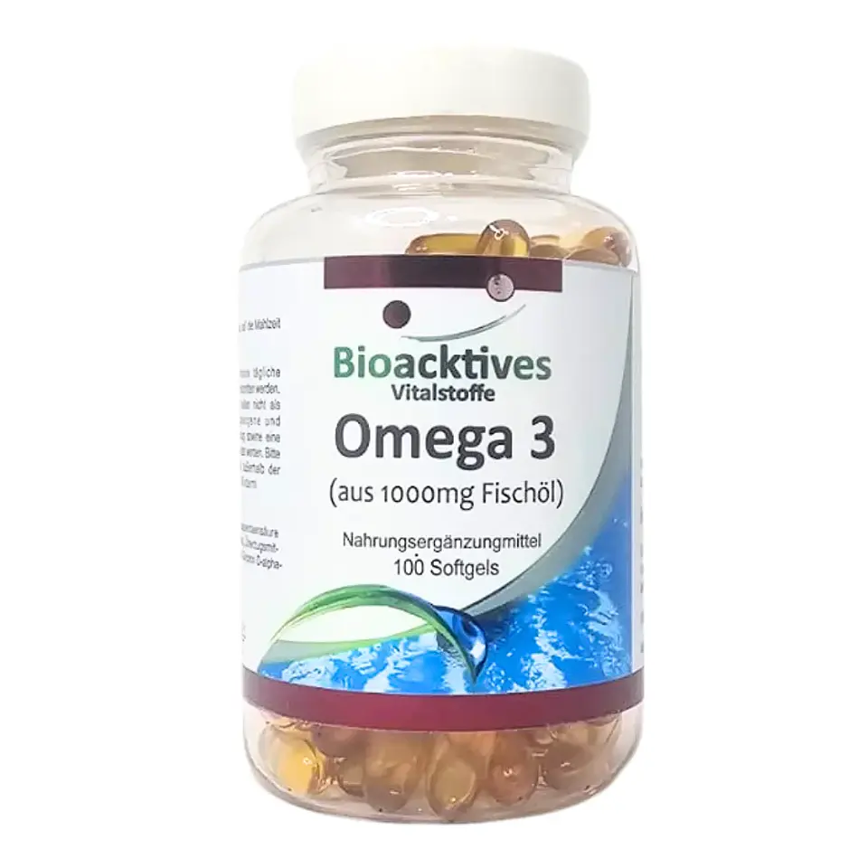 Omega 3 Aleman 1000 mg Bioacktives 100 Softgels 1