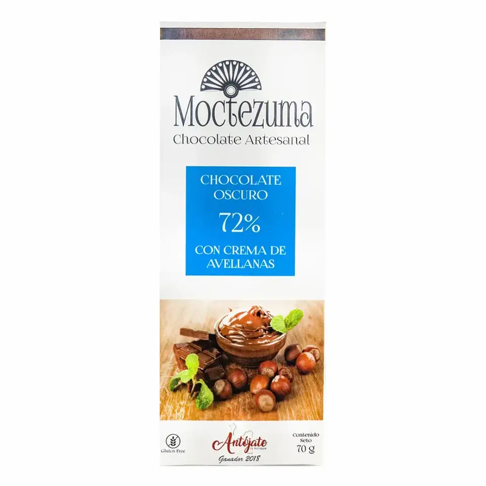 Chocolate con Crema de Avellanas 70 g Moctezuma 1