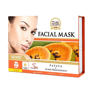 Mascarilla Facial Papaya Caja 10 Unidades Nevada