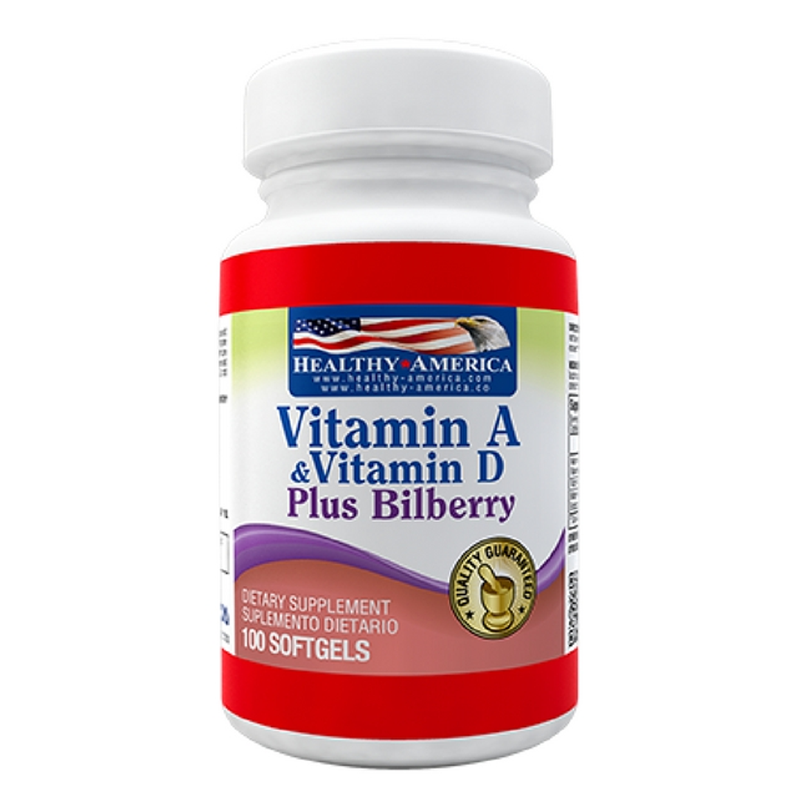 Vitamina A & D 100 softgels Healthy America 1