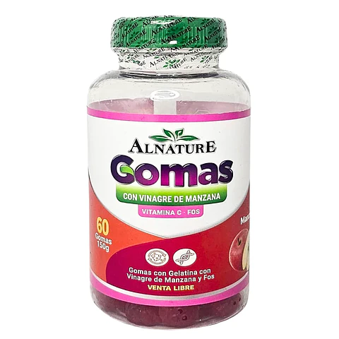 Gomas de vinagre de manzana con vitamina C 60 gomas Alnature
