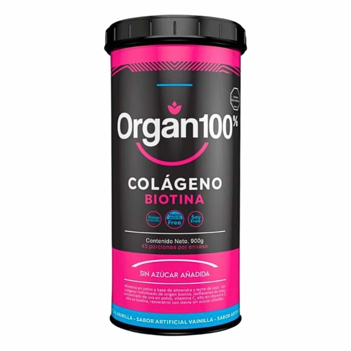 Colágeno con Biotina 900 gr Organ100% 1