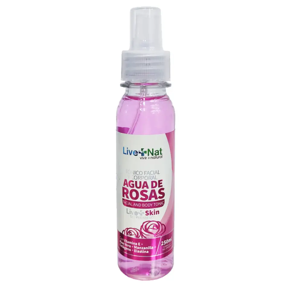 Agua de Rosas Tónico 250 ml Live + Nat 1