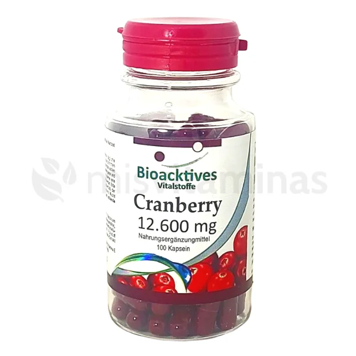 Cranberry 12.600 mg Bioacktives 100 Cápsulas Aleman  1