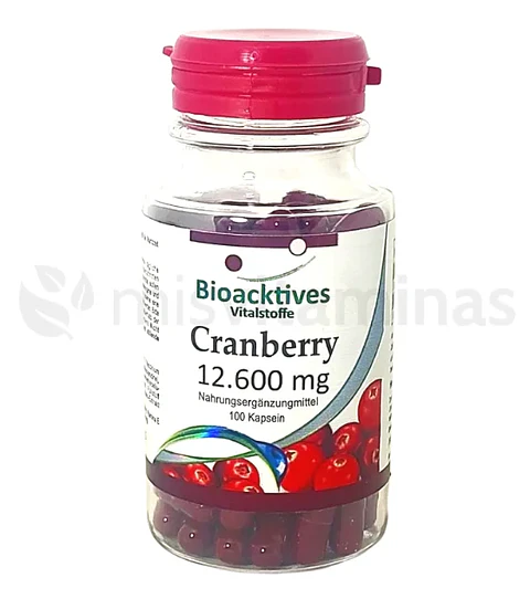 Cranberry 12.600 mg Bioacktives 100 Cápsulas Aleman 