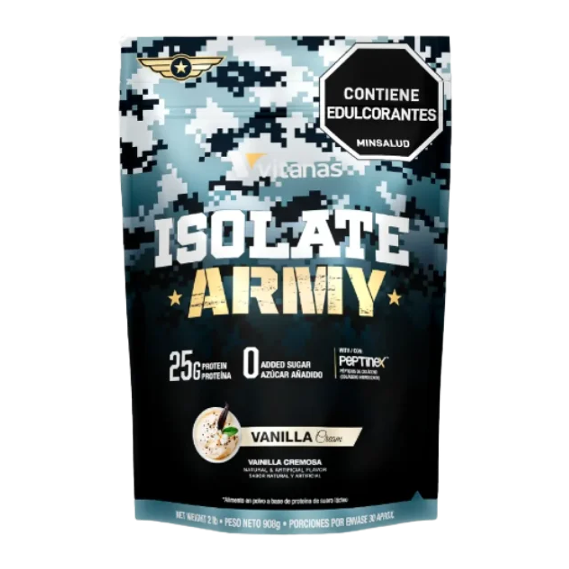 Isolate Army 2 Libras Vainilla Proteina  1