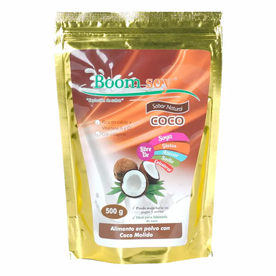 Alimento en Polvo con Coco Molido 500 gramos Boom Soy 1