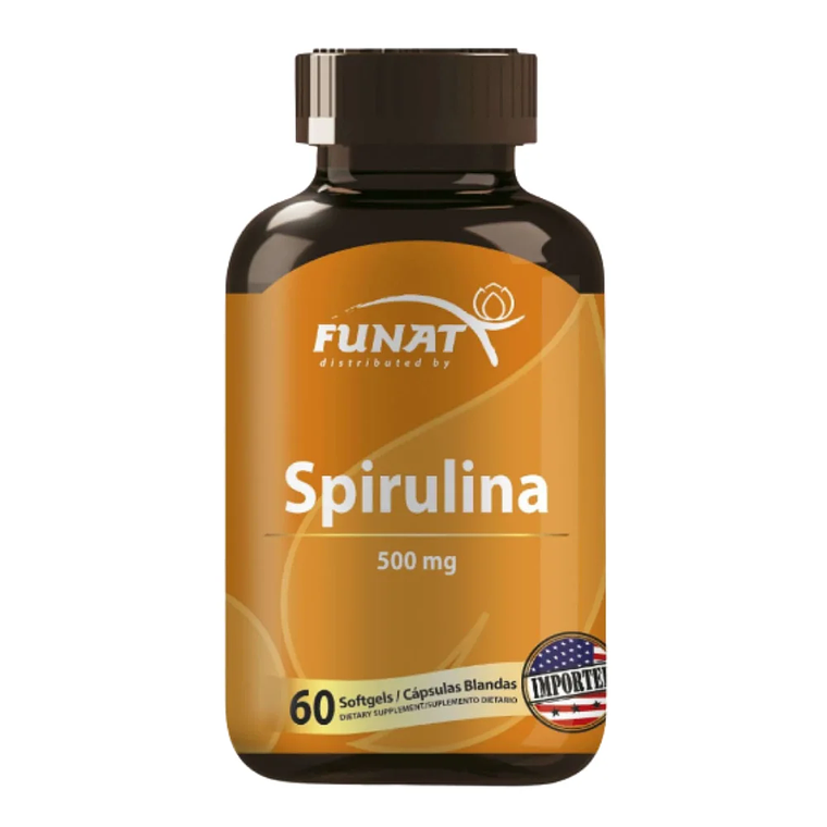 Spirulina 500 mg 60 Softgels Funat 1
