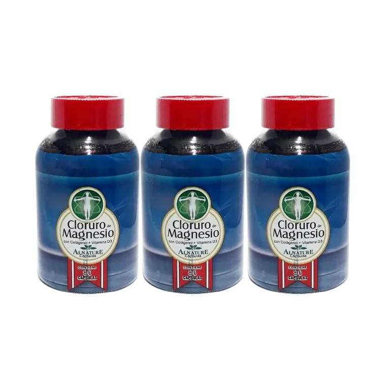 Combo Cloruro de Magnesio con Colageno y Vitamina D3 por 3 Unidades 1