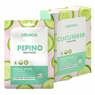 Mascarilla Facial Pepino Caja 10 Unidades Nevada