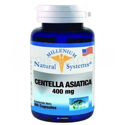 Centella Asiática 400 mg 60 Cápsulas Natural Systems