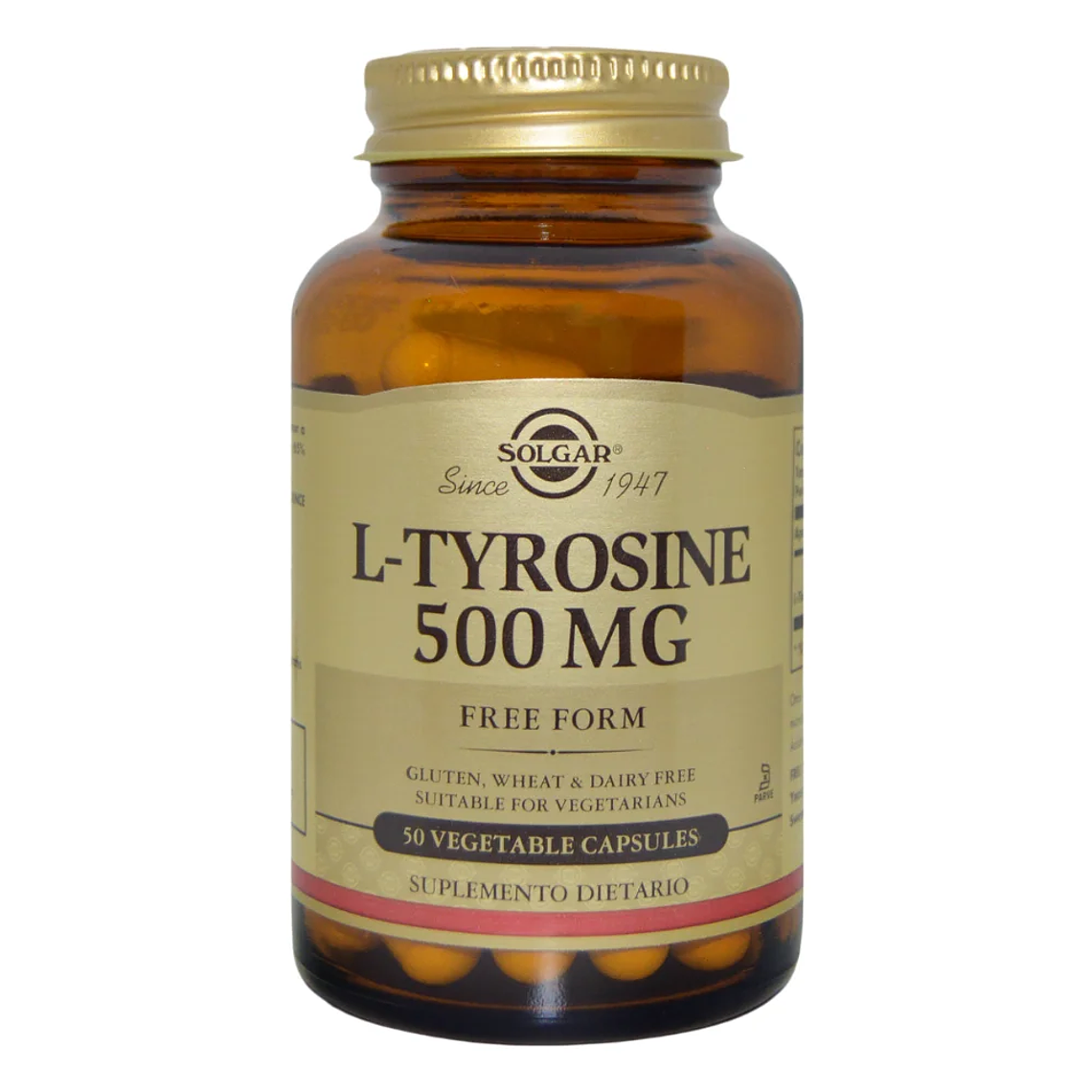 L-Tyrosine 500 mg 50 Cápsulas Solgar 1