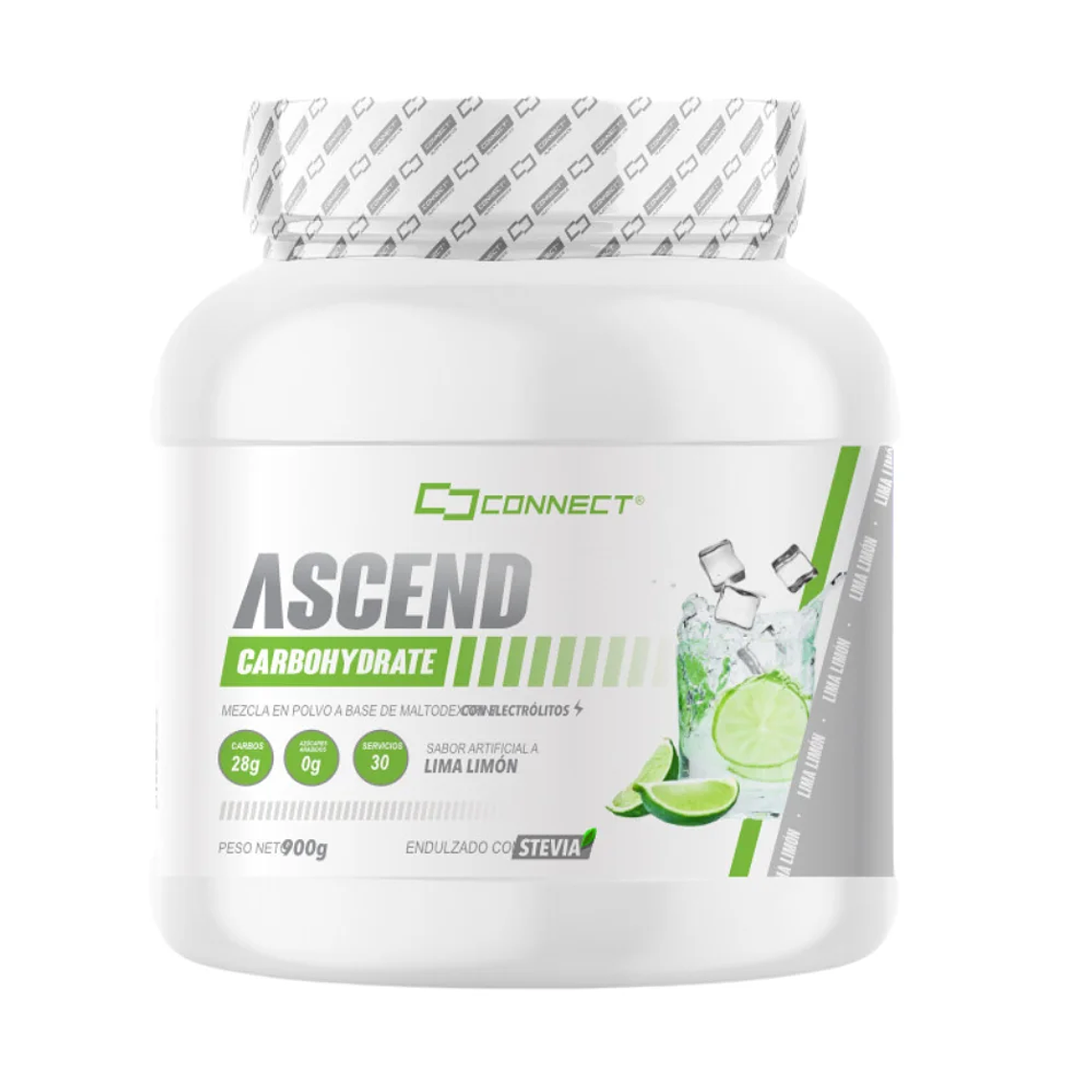 Ascend Carbohydrate Lima Limón 900 g Connect 1