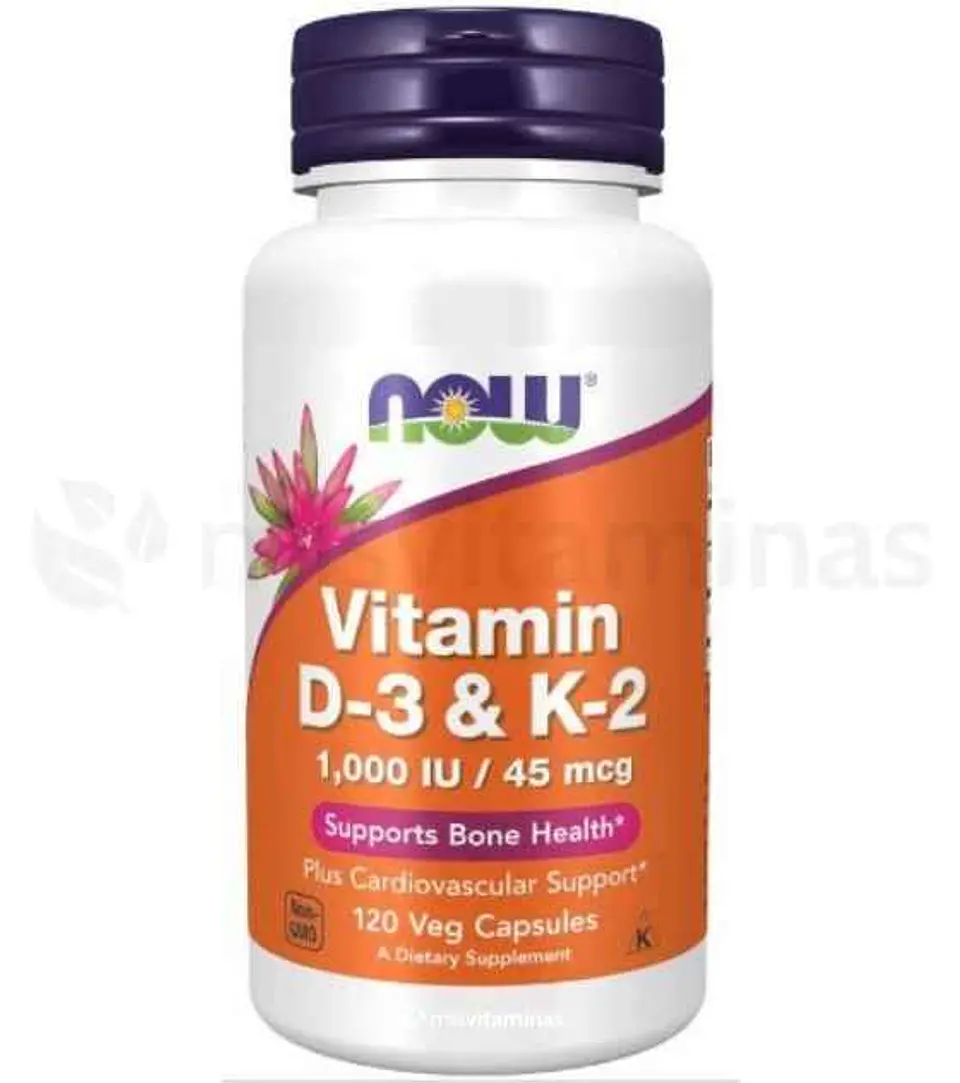 Vitamina D3 & K2 1000 mg / 45 mcg Now  1