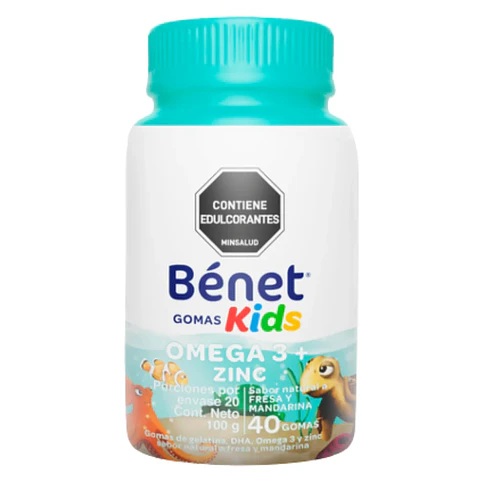 Omega 3 + Zinc  40 Gomas Bénet 