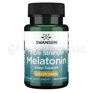 Melatonin Triple Strength 10 mg Swanson 60 Cápsulas