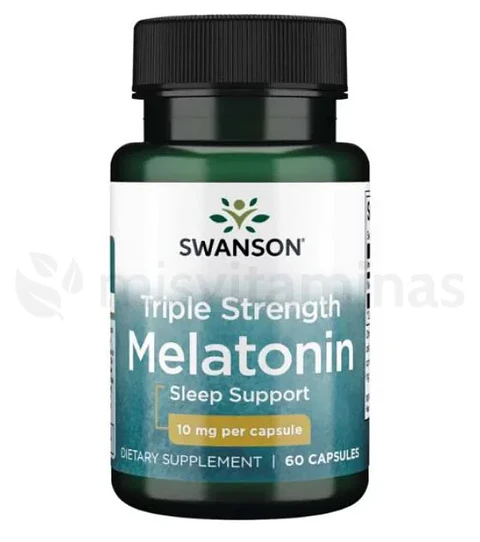 Melatonin Triple Strength 10 mg Swanson 60 Cápsulas