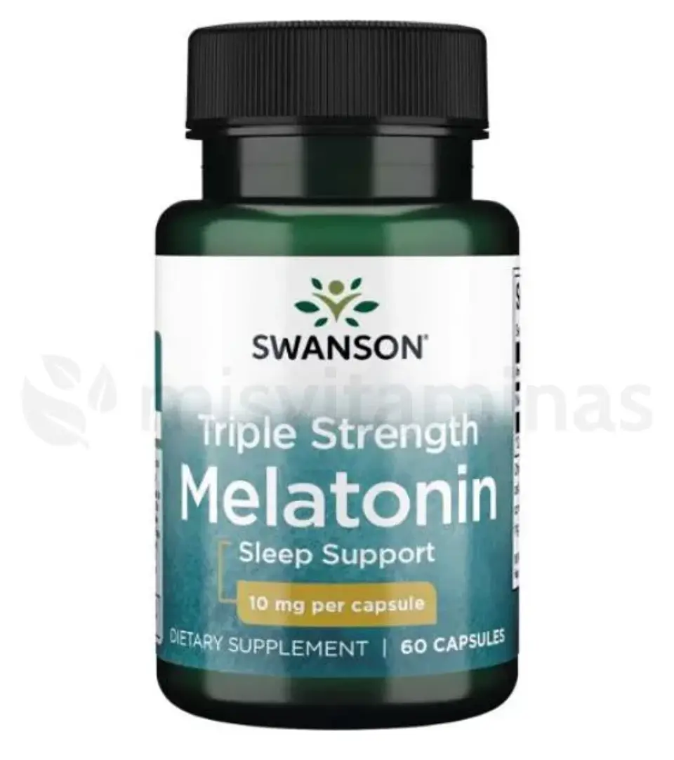 Melatonin Triple Strength 10 mg Swanson 60 Cápsulas 1