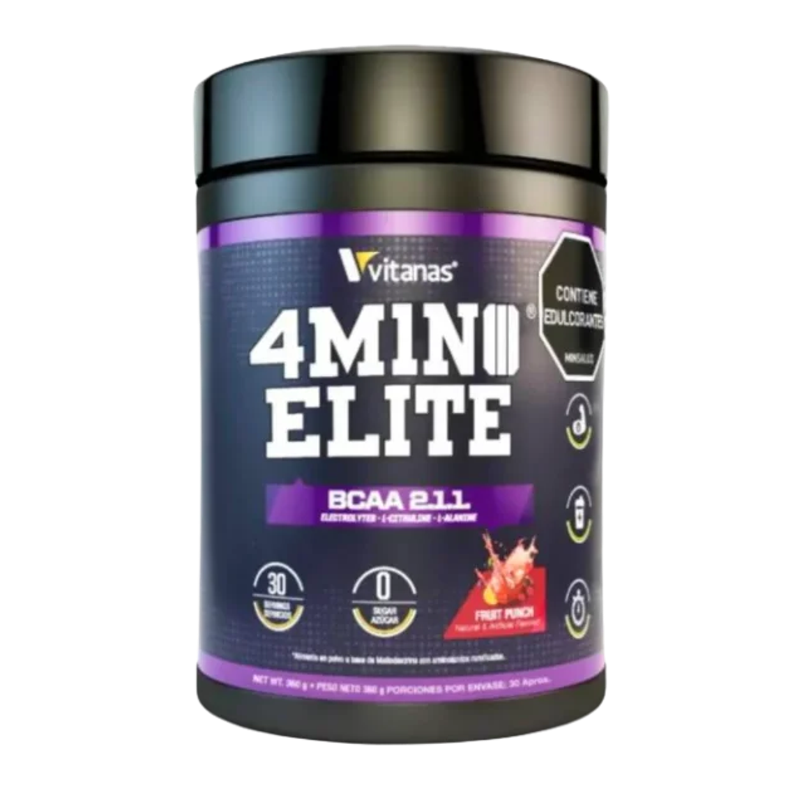 Amino Elite 30 Servicios Fruit Punch Vitanas 360 gramos 1