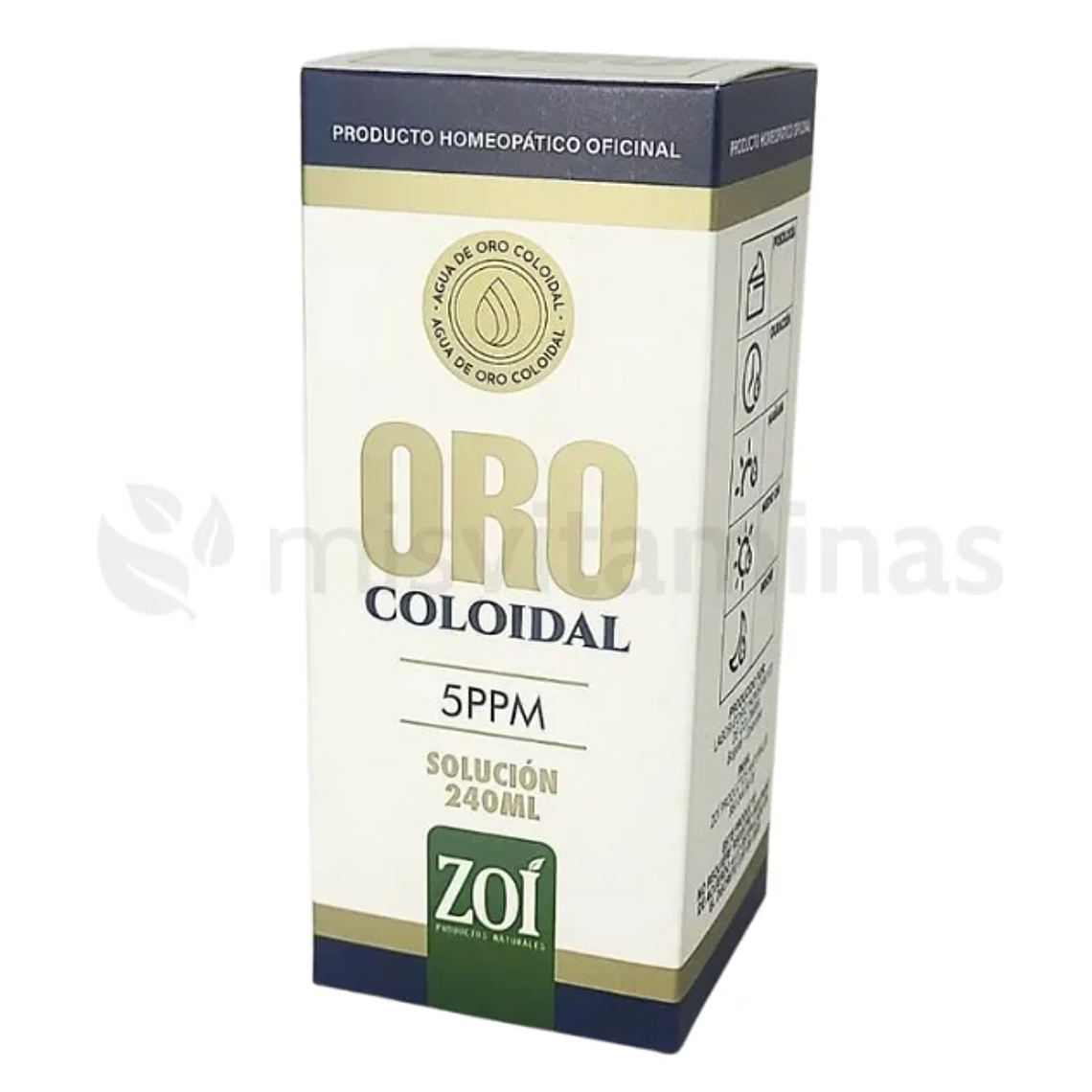 Oro Coloidal 5ppm Solución Oral 240 ml Zoí 1