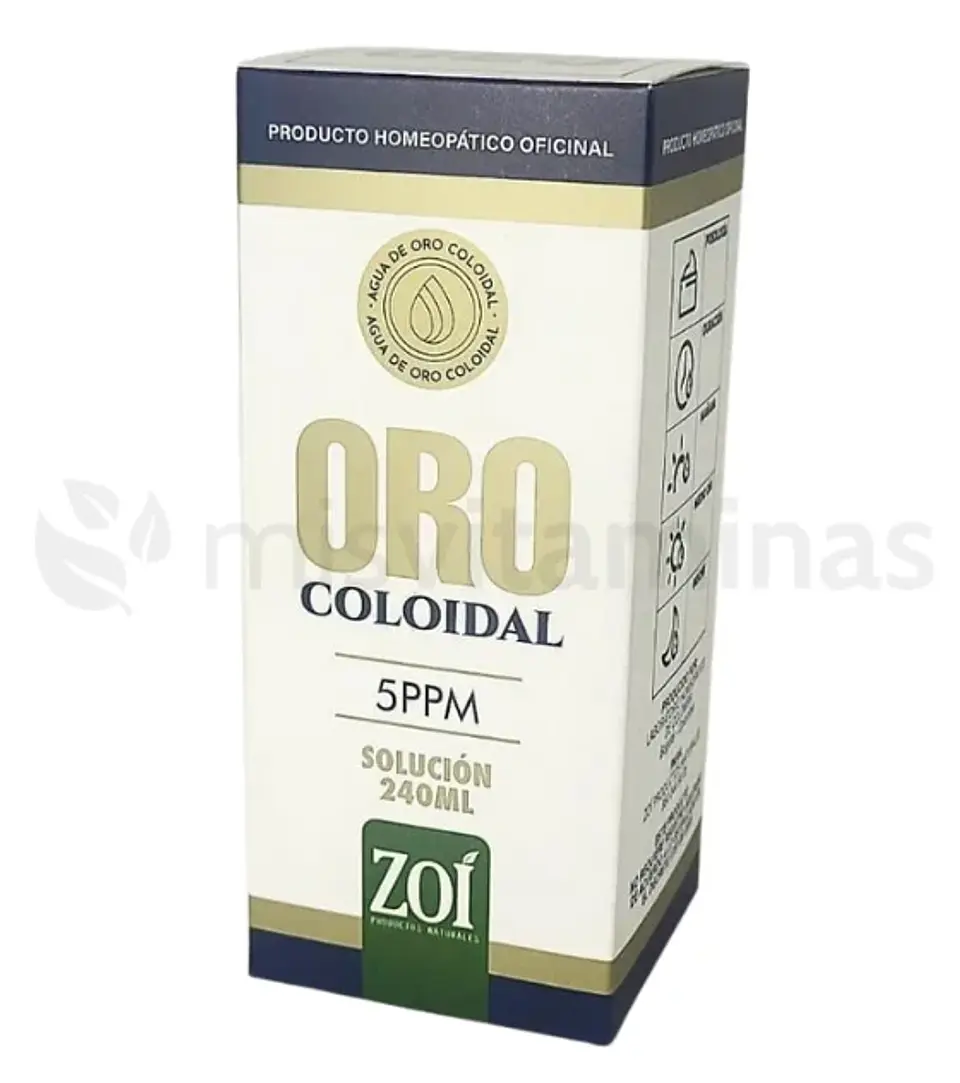 Oro Coloidal 5ppm Solución Oral 240 ml Zoí 1