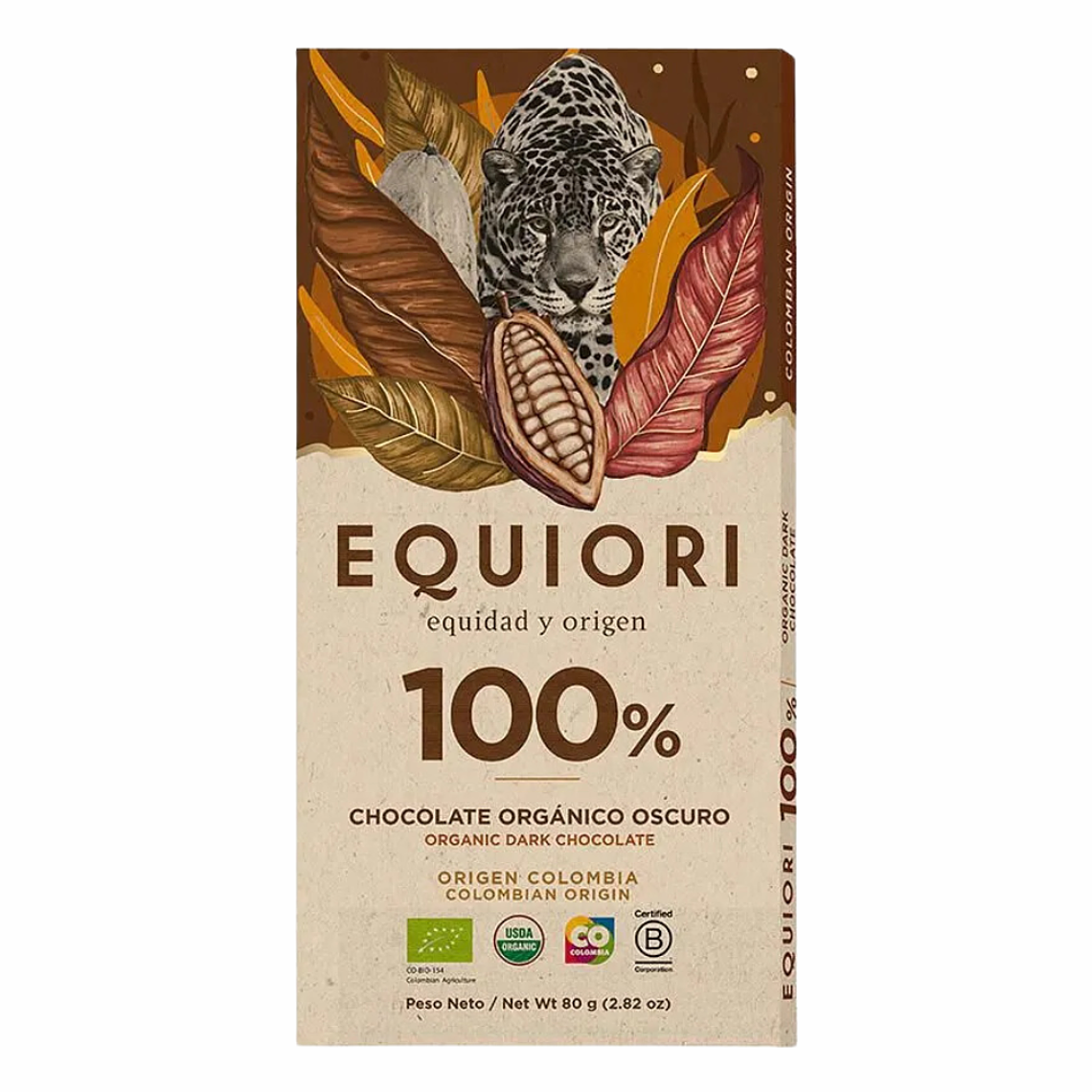 Chocolate Orgánico Oscuro 80 gr Equiori 1
