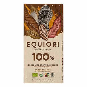 Chocolate Orgánico Oscuro 80 gr Equiori