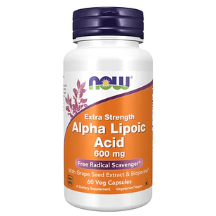 Alpha Lipoic Acid 600mg Extra Strength 60 Cápsulas NOW 