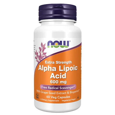Alpha Lipoic Acid 600mg Extra Strength 60 Cápsulas NOW 