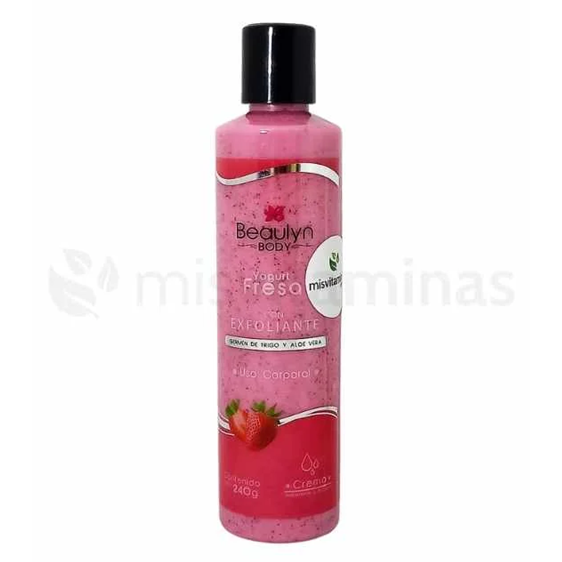 Crema de Yogurt Fresa con Exfoliante 240 g Beaulyn 1